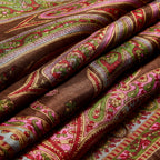 Rosewood Crown Paisley Silk Large Pocket Square