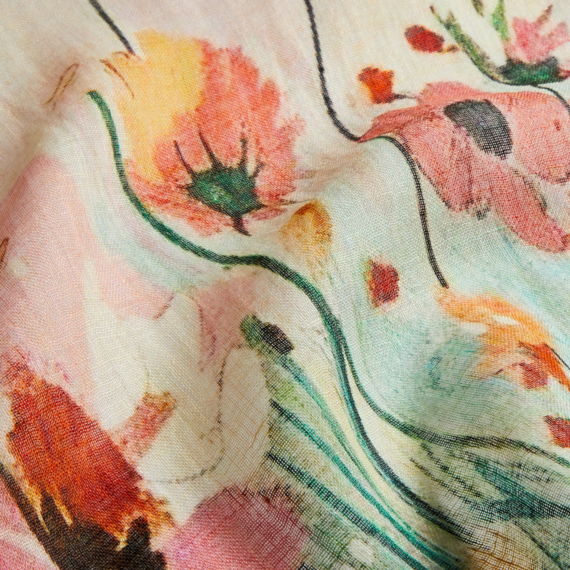 Wildflower Haze Linen Stole