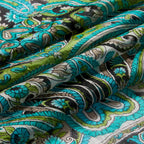 Midnight Baroque Paisley Silk Stole