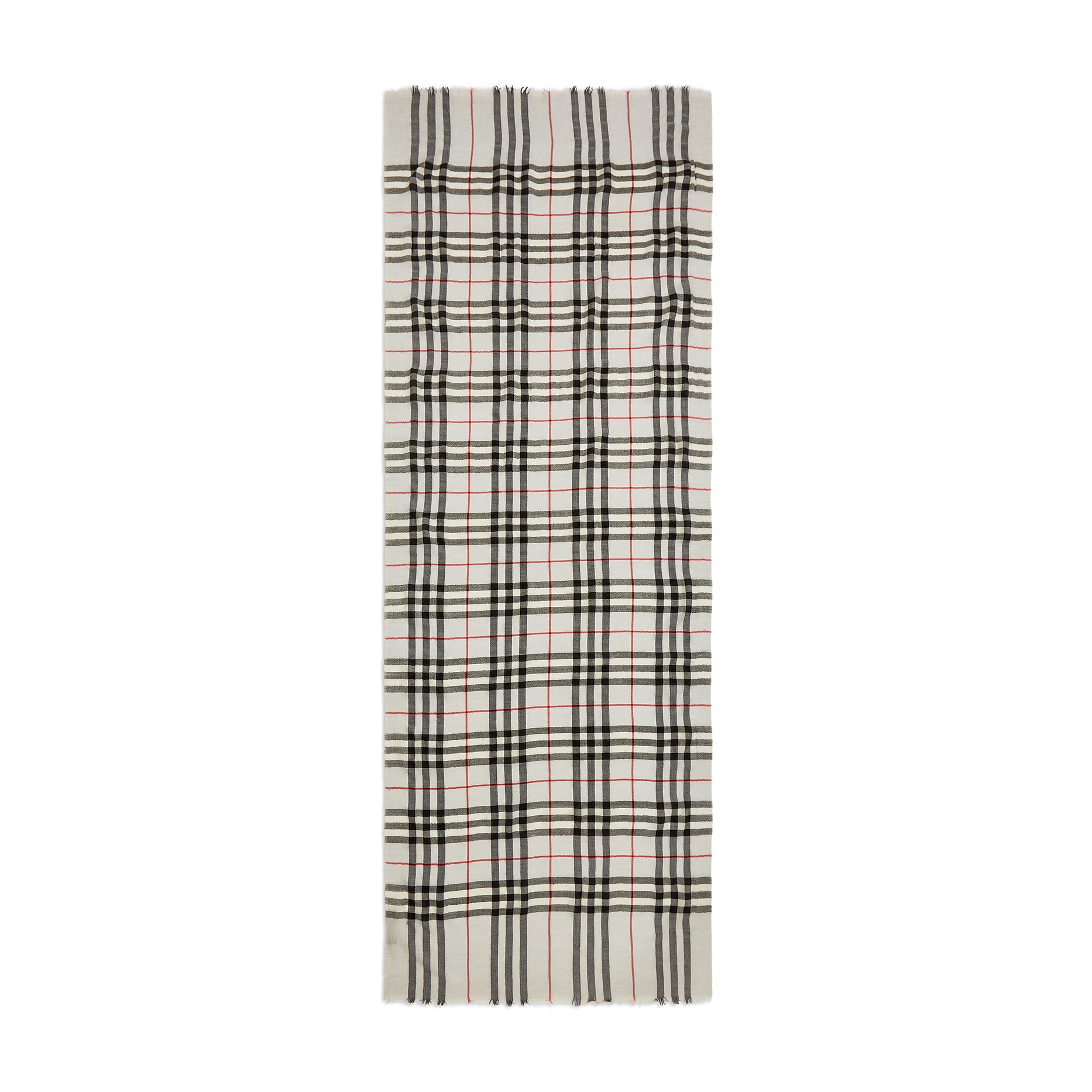 Ivory Check Finest Cashmere Wrap