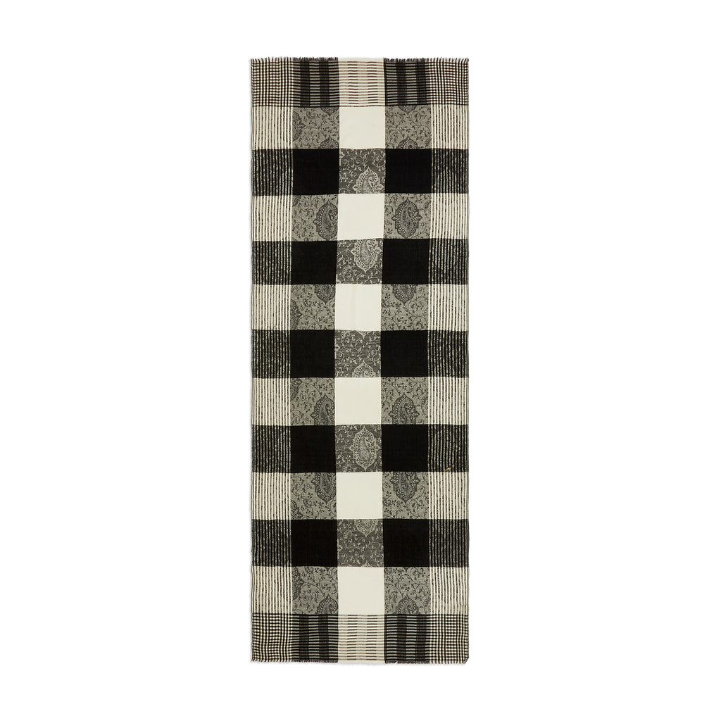 Ivory Patchwork Finest Cashmere Stole