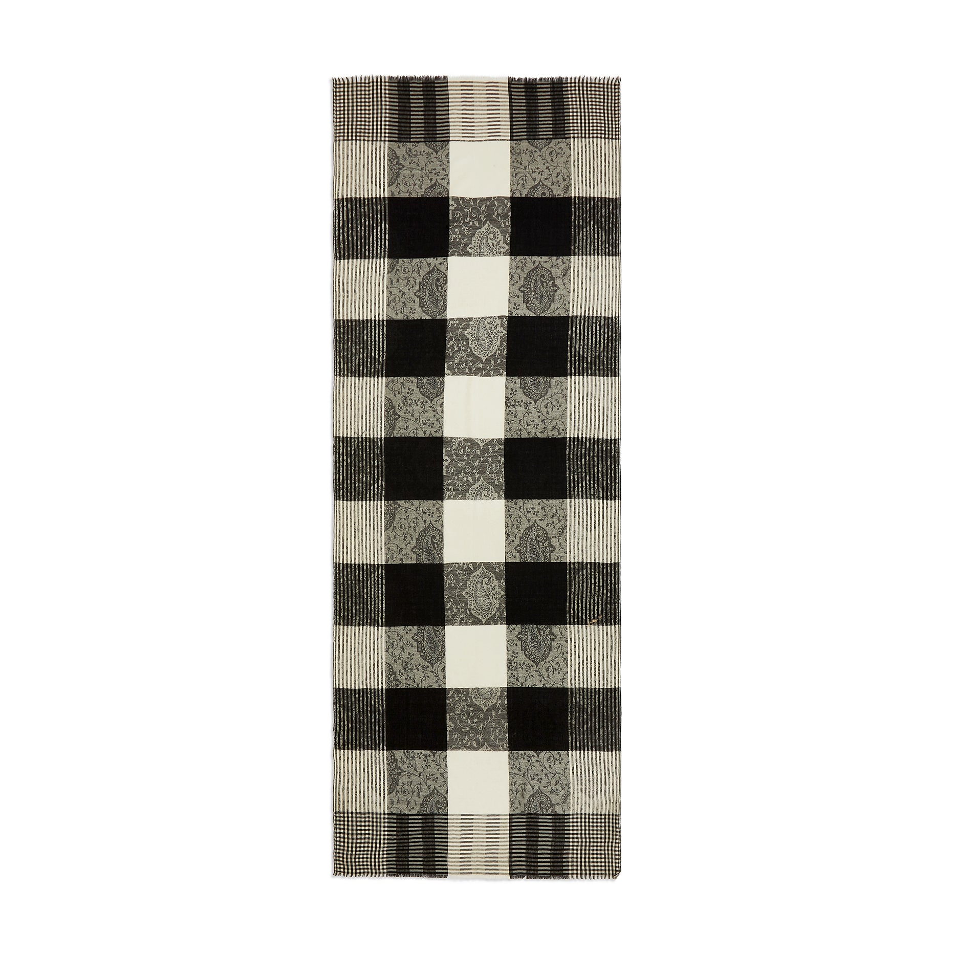 Ivory Patchwork Finest Cashmere Stole