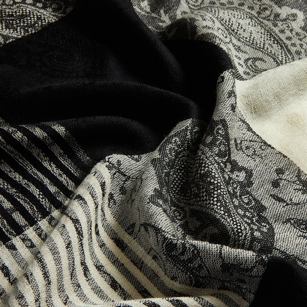 Ivory Patchwork Finest Cashmere Stole