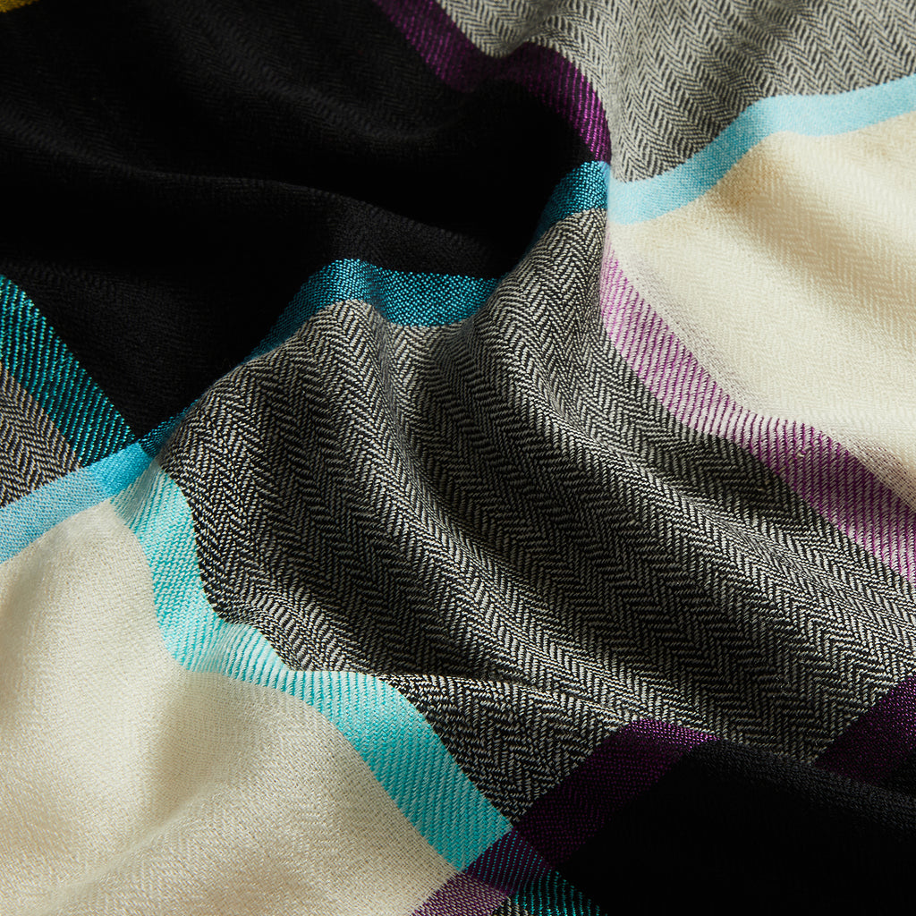 Aurora Check Finest Cashmere Stole