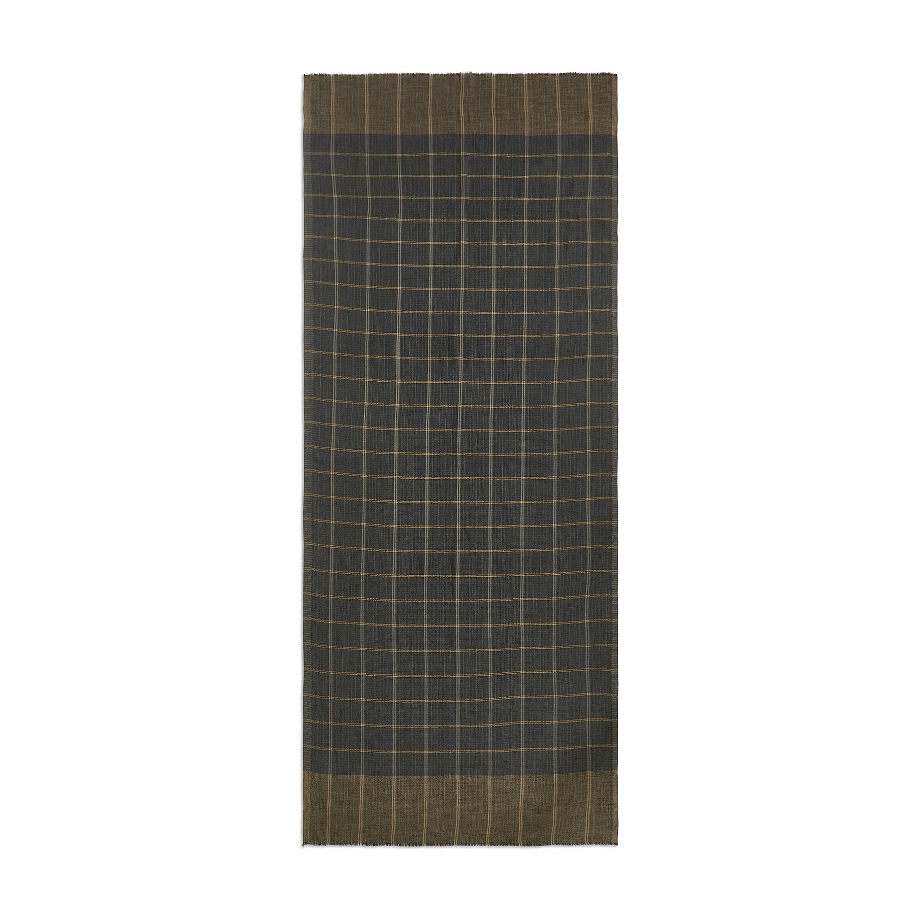 Graphite Grid Finest Cashmere Stole