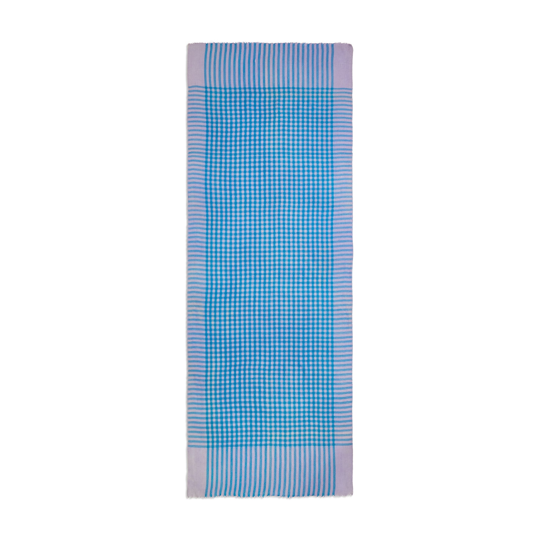 Azure Gingham Finest Cashmere Stole