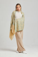 Heirloom Beige Floral Pashmina