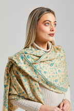 Heirloom Beige Floral Pashmina