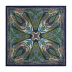 Midnight Paisley Silk Square