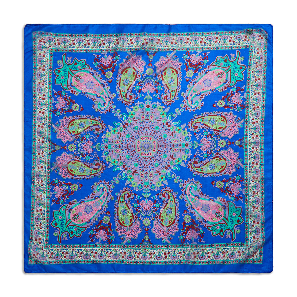 Paisley Silk Large Pocket Square