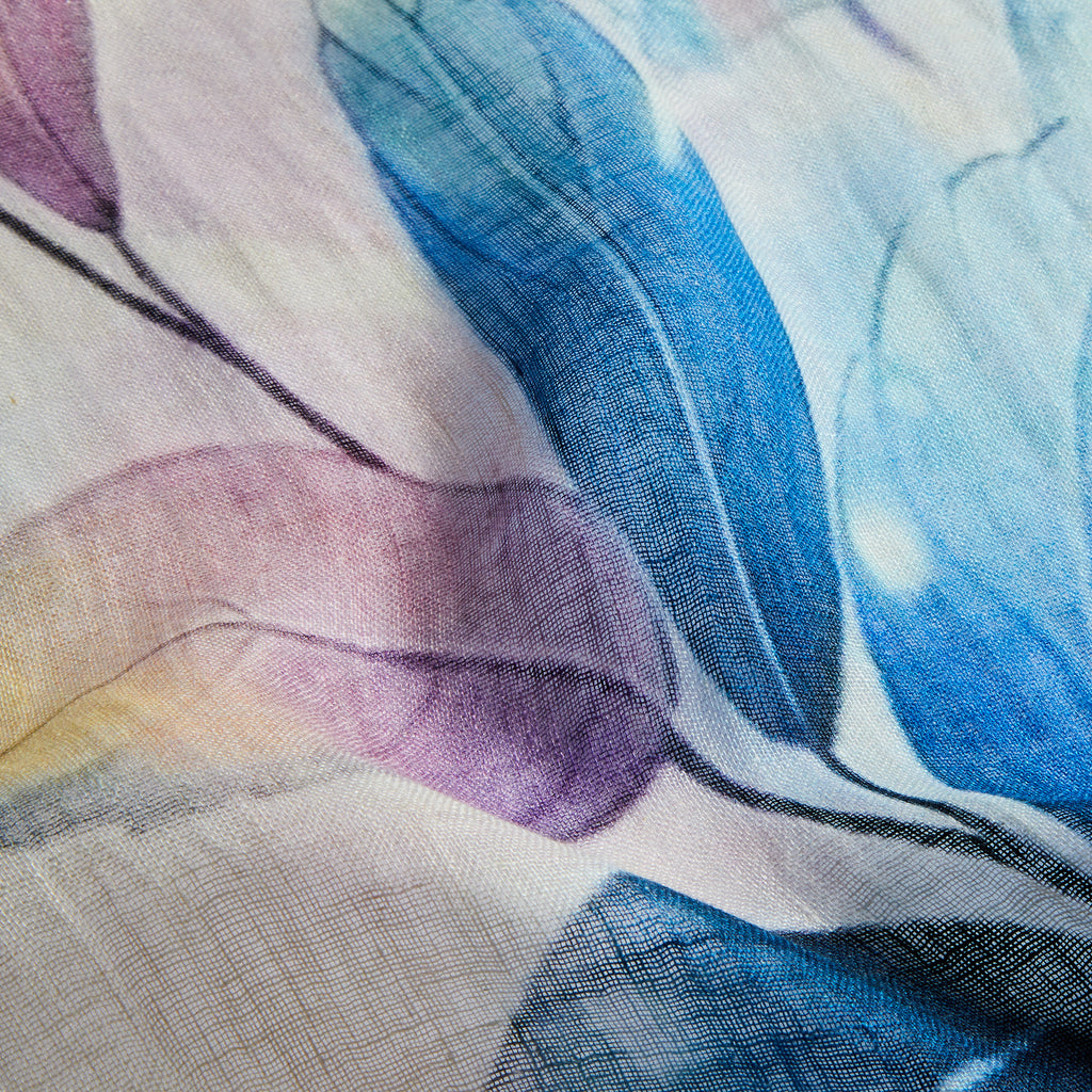 Blue Whisper Botanica Linen Stole
