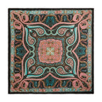 Blush Arabesque Silk Large Pocket Square
