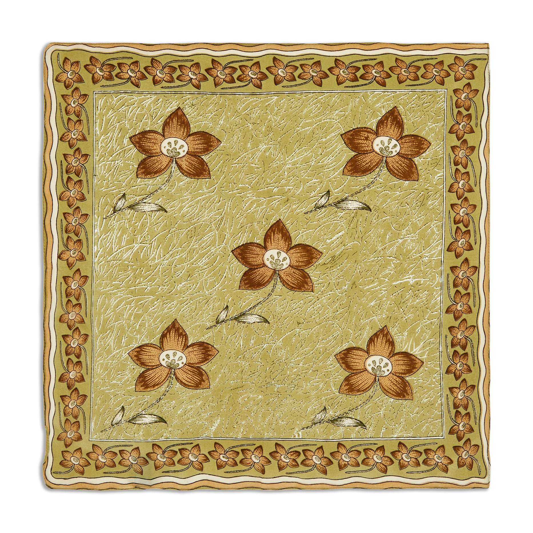 Silk Vintage Floral Pocket Square